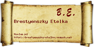 Brestyenszky Etelka névjegykártya